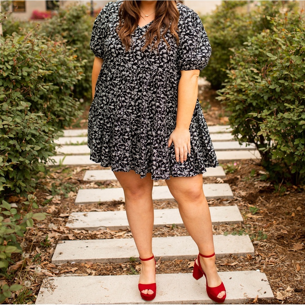 Black & White Floral Dress